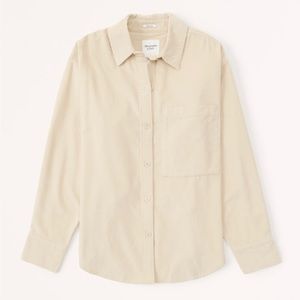 Abercrombie and Fitch Oversized Corduroy Button-Down Shirt
